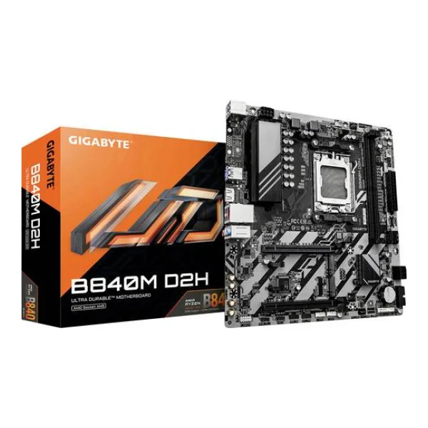 Gigabyte B840M D2H Mainboard Sockel (PC) AMD® AM5 Formfaktor (Details) Micro-ATX Mainboard-Chipsatz AMD® B840