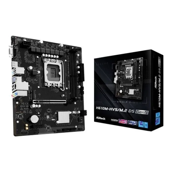 ASRock H610M-HVS/M.2 D5 GEN5 1700 mAT Mainboard Sockel (PC) Intel® LGA 1700 Formfaktor (Details) Micro-ATX Mainboard-Chipsatz