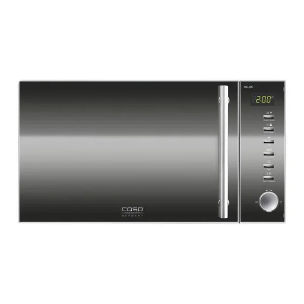 CASO MG20 Ceramic menu 2 in 1 Mikrowelle Edelstahl, Schwarz 800W Timerfunktion