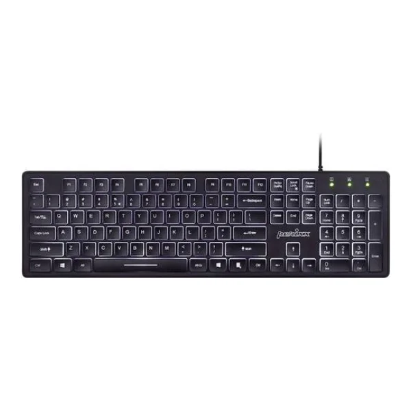 Perixx PERIBOARD-317 DE B Kabelgebunden Tastatur Deutsch, QWERTZ Schwarz Beleuchtet