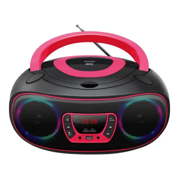 Denver TCL-212BT CD-Radio UKW AUX, CD, USB, Bluetooth® Stimmungslicht Pink