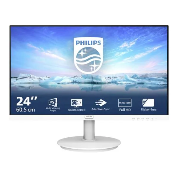 Philips 241V8AW LCD-Monitor EEK E (A - G) 60.5cm (23.8 Zoll) 1920 x 1080 Pixel 16:9 4 ms HDMI®, VGA IPS LCD