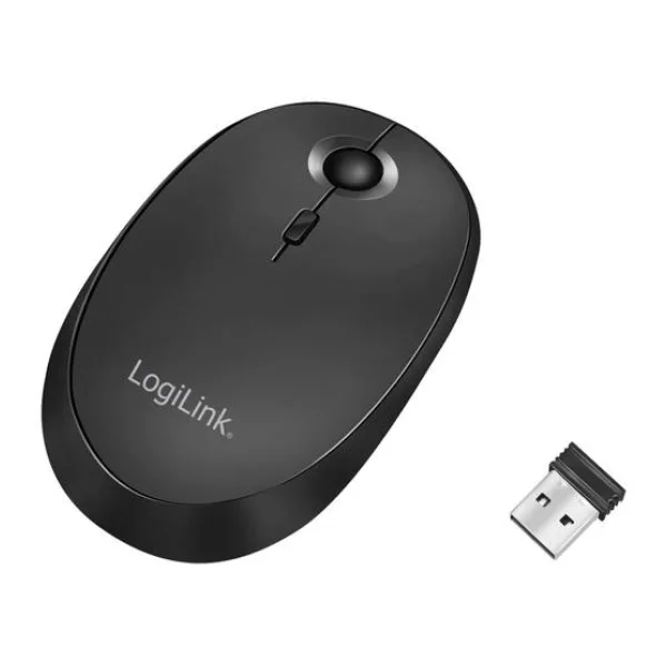 LogiLink ID0204 Maus Bluetooth®, Funk Optisch Schwarz 1600 dpi Wiederaufladbar