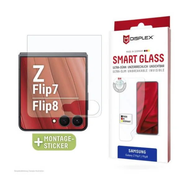 DISPLEX Smart Glass Displayschutzglas Samsung Galaxy Z Flip7, Galaxy Z Flip8 1 St. Anti-Fingerprint 02337