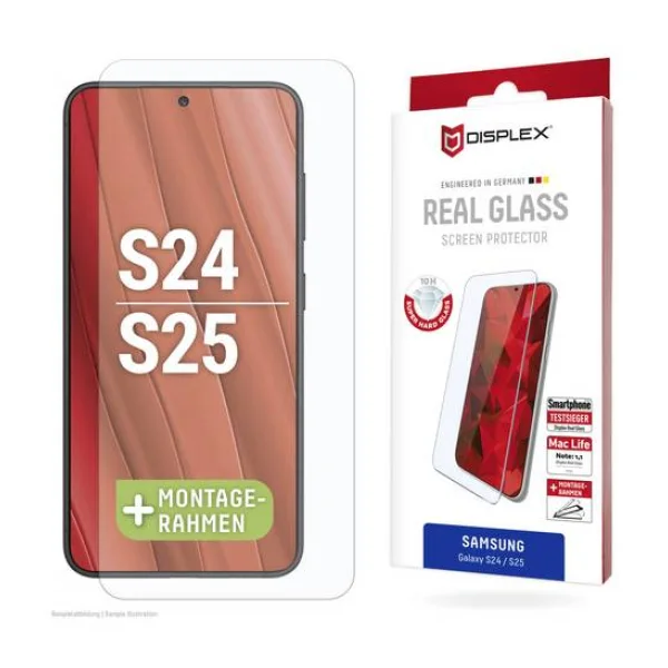 DISPLEX Real Glass Displayschutzglas Samsung Galaxy S24, Galaxy S25 1 St. Anti-Fingerprint 01895